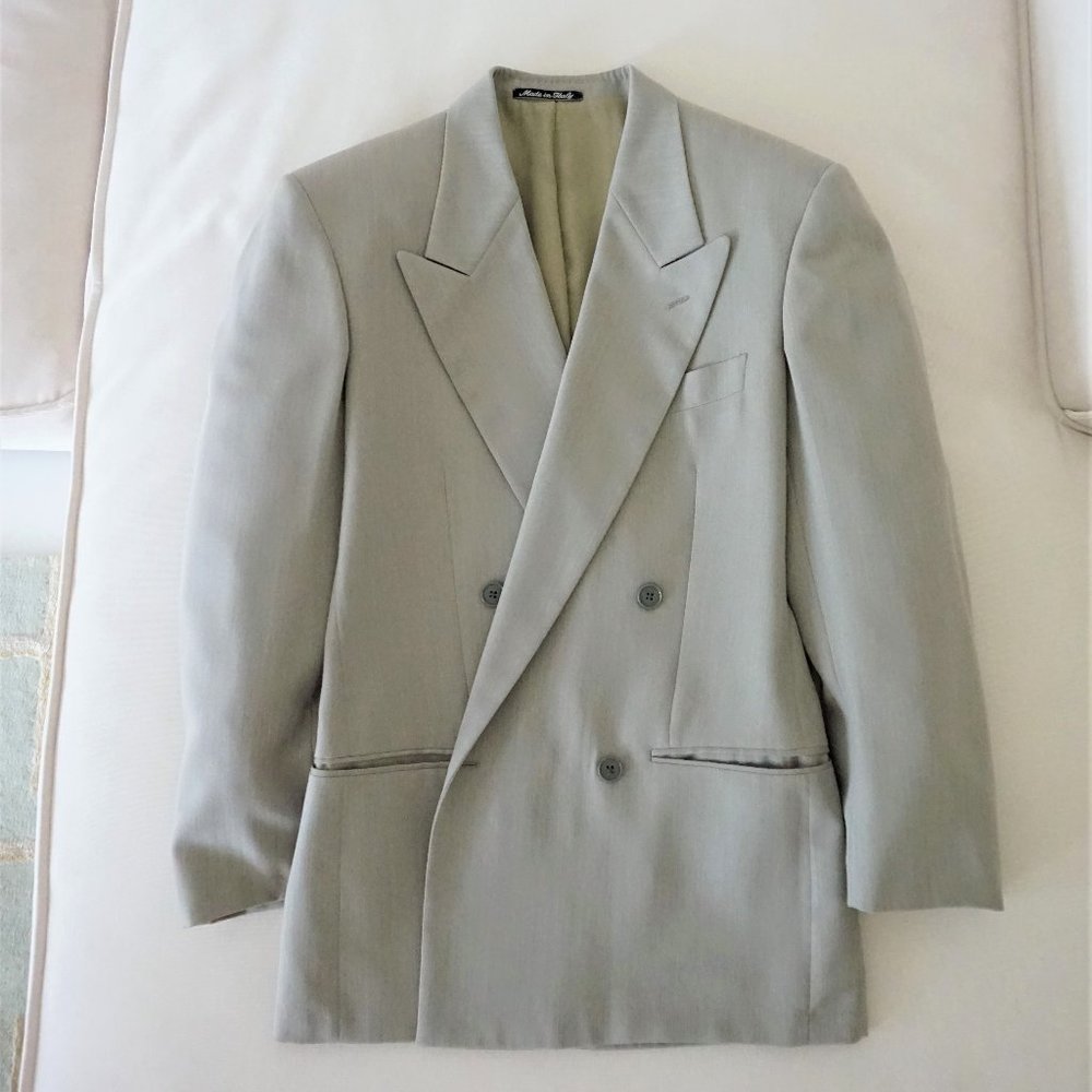 Classic MANI Suit, Wool in Sand Color, Double, 36
